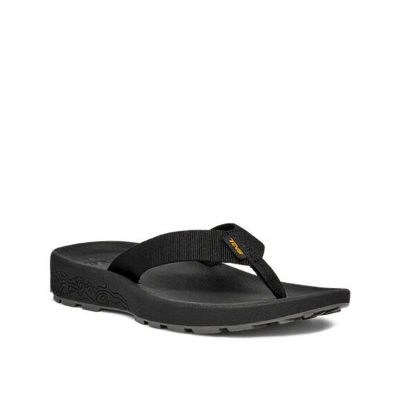 Teva Hydratrek 1150916-BLK Sandals Women's US 9 Black Toe Post Flip Flop ZPO2716 - Picture 1 of 12